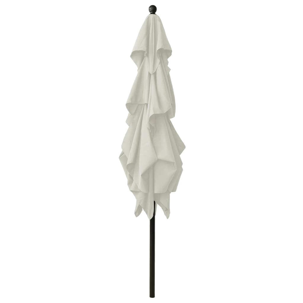 vidaXL Umbrelă de soare 3 niveluri, stâlp aluminiu, nisipiu, 2,5x2,5 m vidaXL Umbrelă de soare 3 niveluri, stâlp aluminiu, nisipiu, 2,5x2,5 m