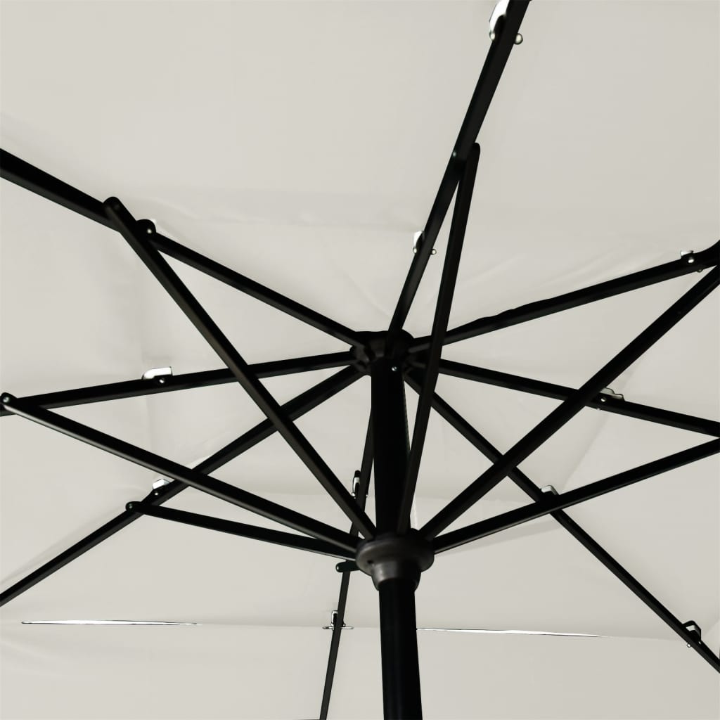 vidaXL Umbrelă de soare 3 niveluri, stâlp aluminiu, nisipiu, 2,5x2,5 m vidaXL Umbrelă de soare 3 niveluri, stâlp aluminiu, nisipiu, 2,5x2,5 m