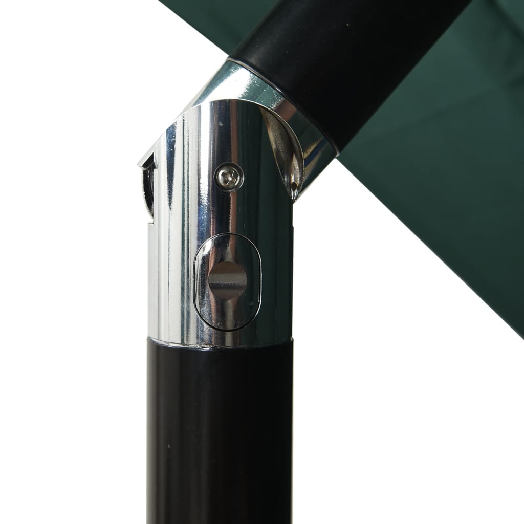 vidaXL Umbrelă de soare 3 niveluri, stâlp aluminiu, verde, 2,5x2,5 m vidaXL Umbrelă de soare 3 niveluri, stâlp aluminiu, verde, 2,5x2,5 m