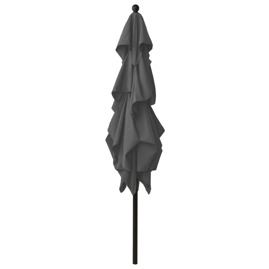 vidaXL Umbrelă de soare 3 niveluri, stâlp aluminiu, antracit 2,5x2,5 m vidaXL Umbrelă de soare 3 niveluri, stâlp aluminiu, antracit 2,5x2,5 m