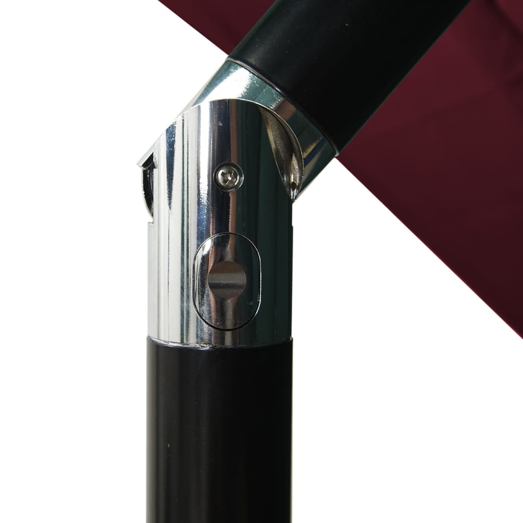 vidaXL Umbrelă de soare 3 niveluri stâlp aluminiu roșu bordo 2,5x2,5 m vidaXL Umbrelă de soare 3 niveluri stâlp aluminiu roșu bordo 2,5x2,5 m