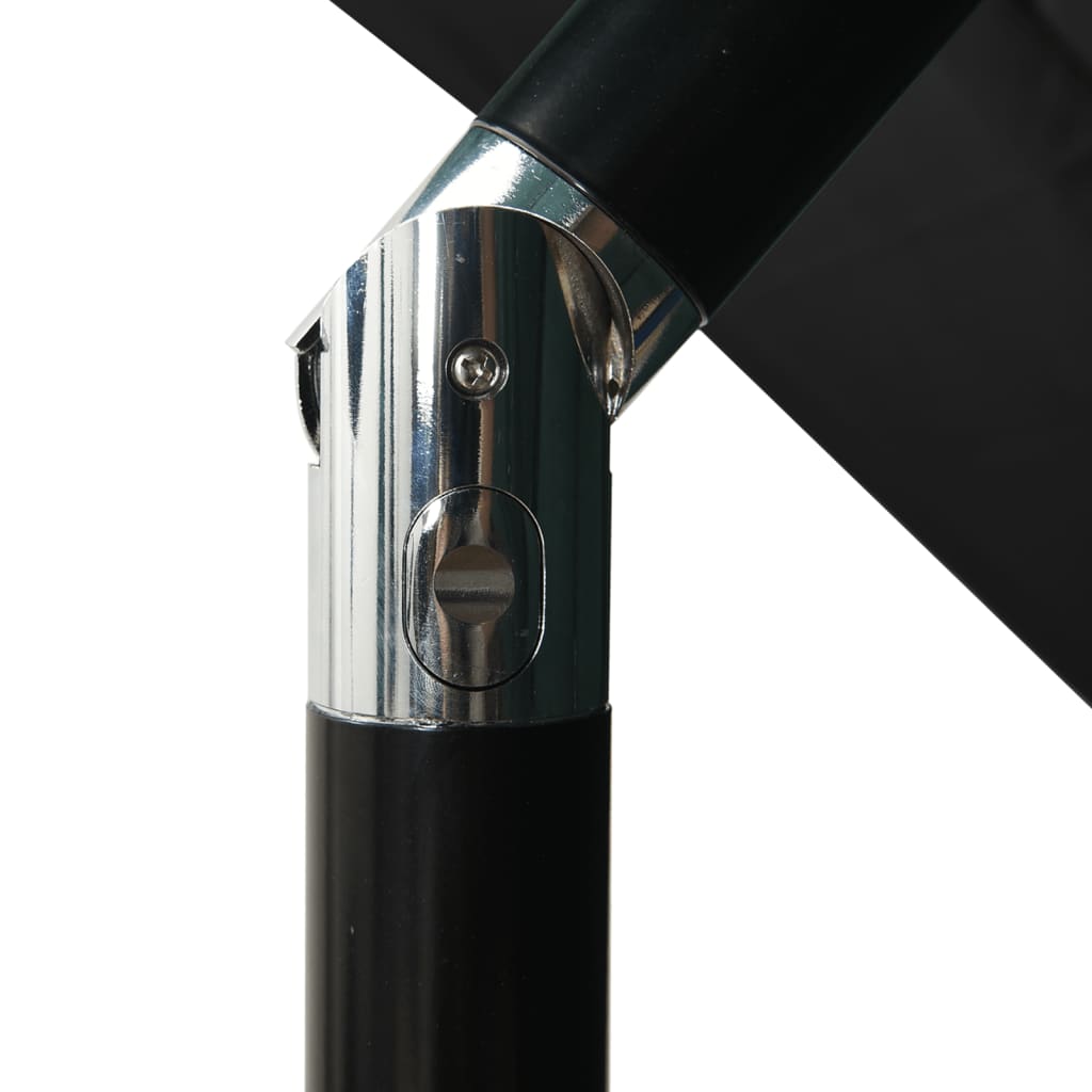 vidaXL Umbrelă de soare 3 niveluri, stâlp aluminiu, negru, 2,5x2,5 m vidaXL Umbrelă de soare 3 niveluri, stâlp aluminiu, negru, 2,5x2,5 m