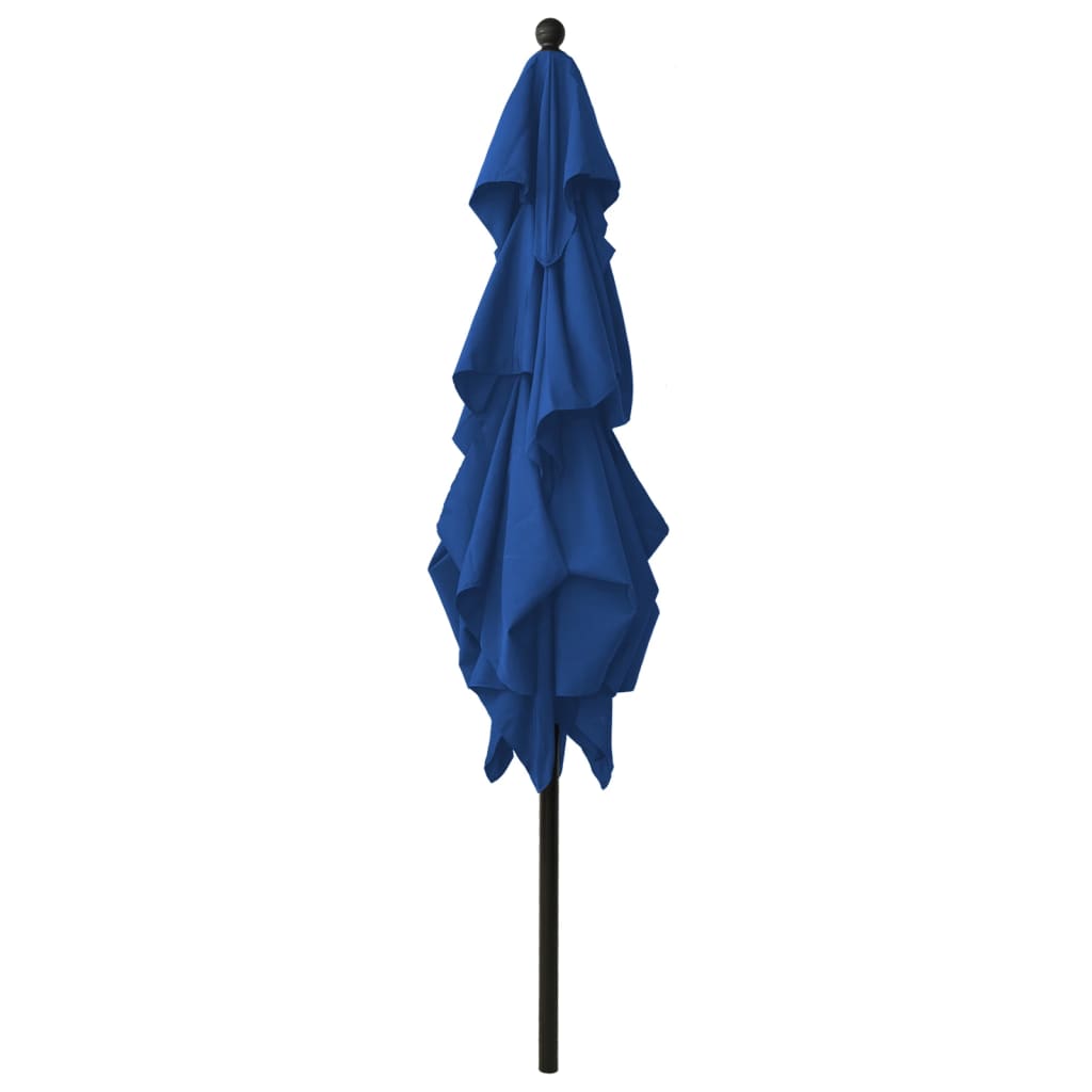 vidaXL Umbrelă grădină 3 niveluri, stâlp aluminiu, azuriu, 2,5x2,5 m vidaXL Umbrelă grădină 3 niveluri, stâlp aluminiu, azuriu, 2,5x2,5 m