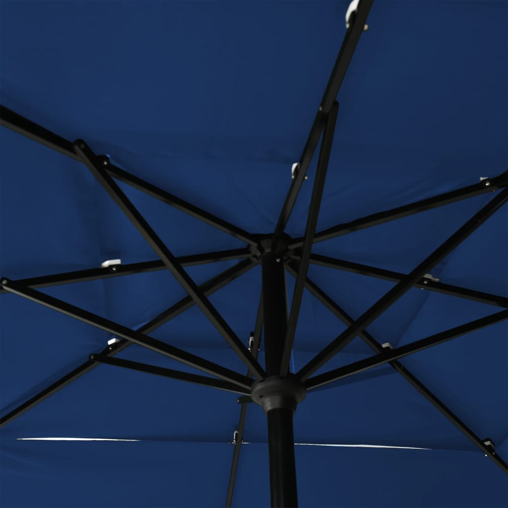 vidaXL Umbrelă grădină 3 niveluri, stâlp aluminiu, azuriu, 2,5x2,5 m vidaXL Umbrelă grădină 3 niveluri, stâlp aluminiu, azuriu, 2,5x2,5 m