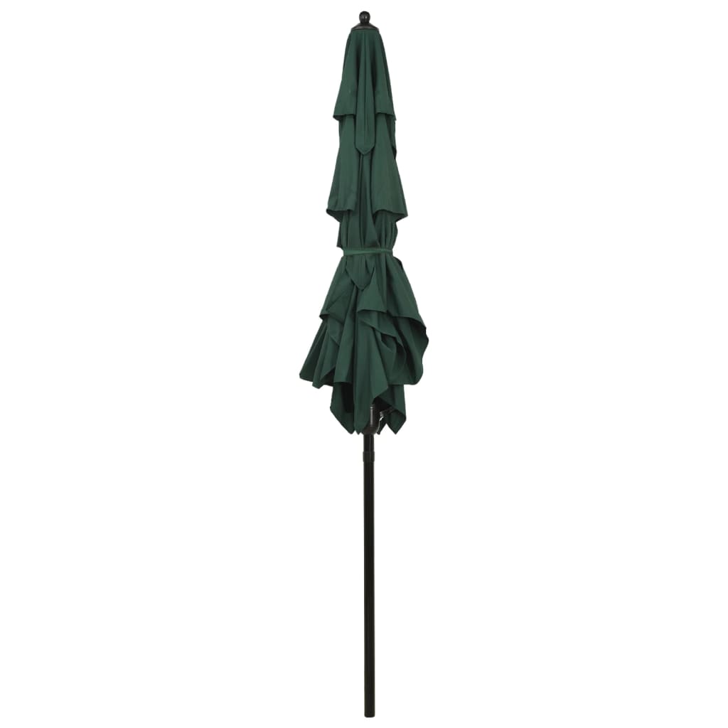 vidaXL Umbrelă grădină 3 niveluri, stâlp din aluminiu, verde, 2x2 m vidaXL Umbrelă grădină 3 niveluri, stâlp din aluminiu, verde, 2x2 m