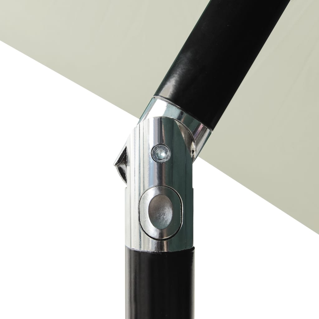 vidaXL Umbrelă de grădină cu 3 niveluri, stâlp aluminiu, nisipiu, 2 m vidaXL Umbrelă de grădină cu 3 niveluri, stâlp aluminiu, nisipiu, 2 m