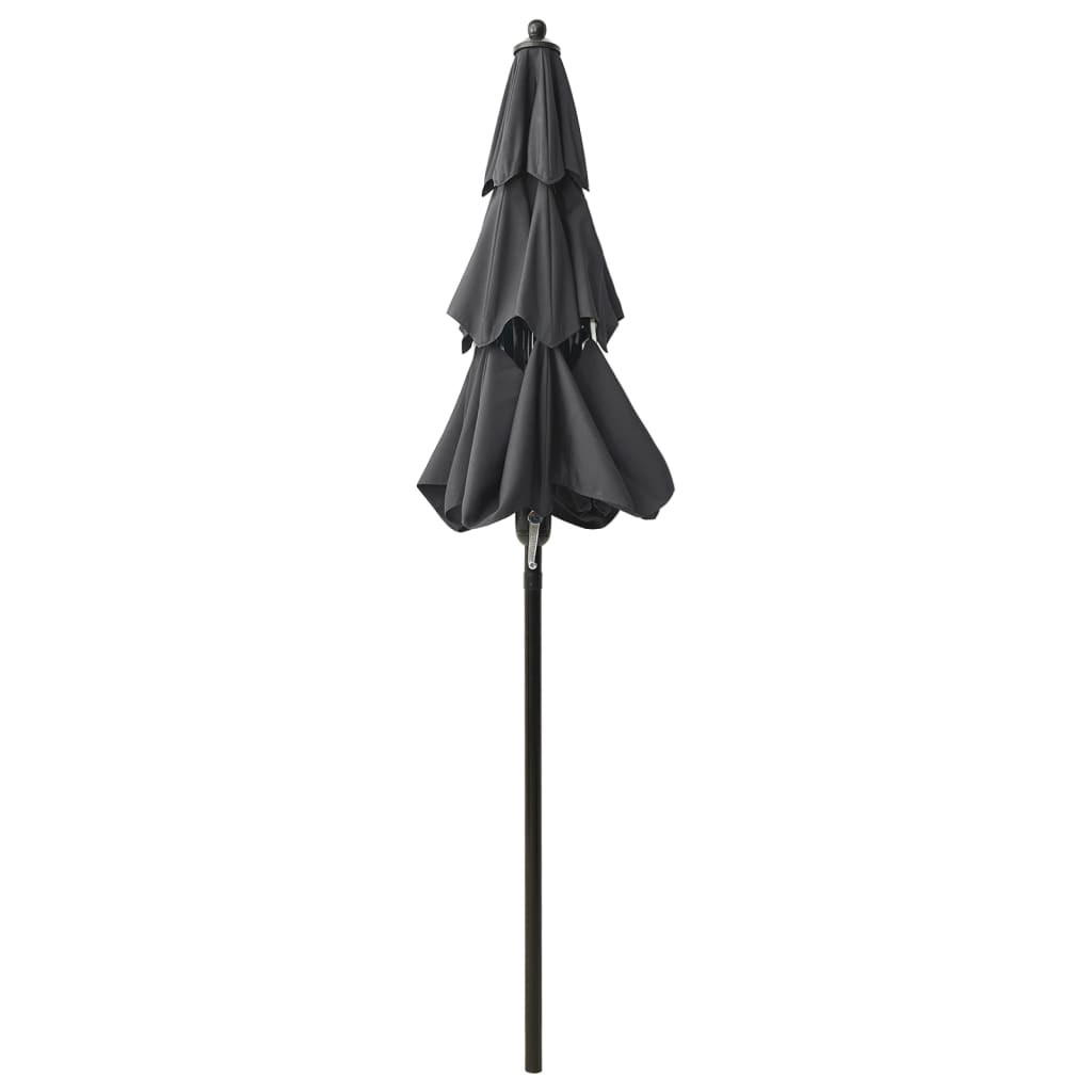 vidaXL Umbrelă de grădină 3 niveluri, stâlp aluminiu, antracit, 2 m vidaXL Umbrelă de grădină 3 niveluri, stâlp aluminiu, antracit, 2 m
