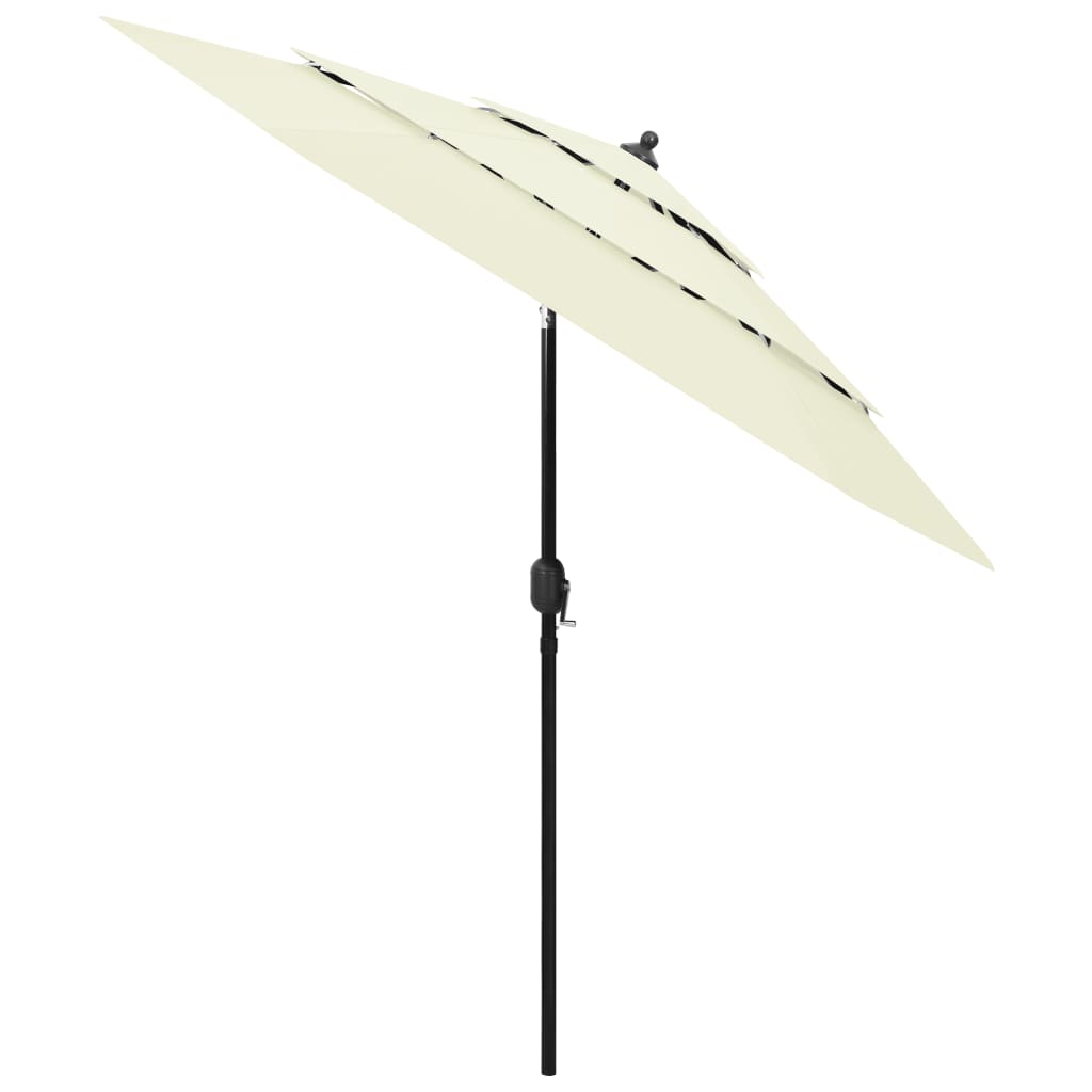 vidaXL Umbrelă de grădină 3 niveluri, stâlp aluminiu, nisipiu, 2,5 m vidaXL Umbrelă de grădină 3 niveluri, stâlp aluminiu, nisipiu, 2,5 m