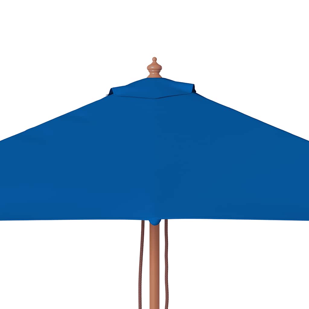 vidaXL Umbrelă de soare de grădină, stâlp lemn, albastru, 150x200 cm