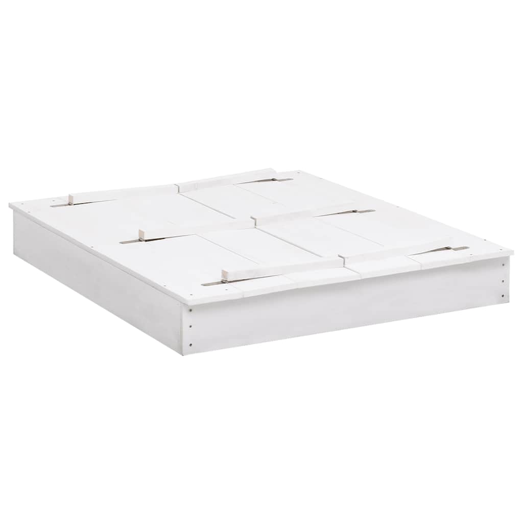vidaXL Cutie de nisip, alb, 95 x 90 x 15 cm, lemn de brad vidaXL Cutie de nisip, alb, 95 x 90 x 15 cm, lemn de brad