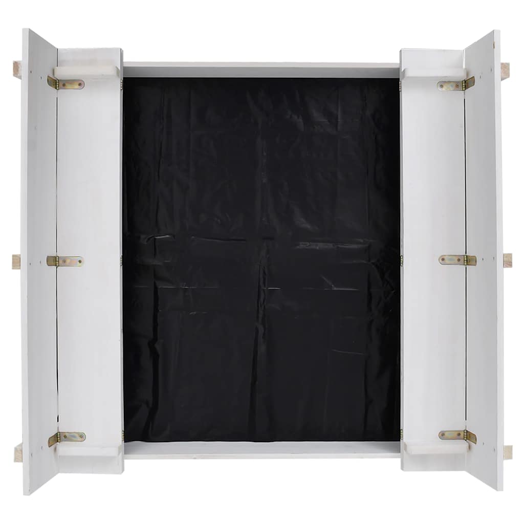vidaXL Cutie de nisip, alb, 95 x 90 x 15 cm, lemn de brad vidaXL Cutie de nisip, alb, 95 x 90 x 15 cm, lemn de brad