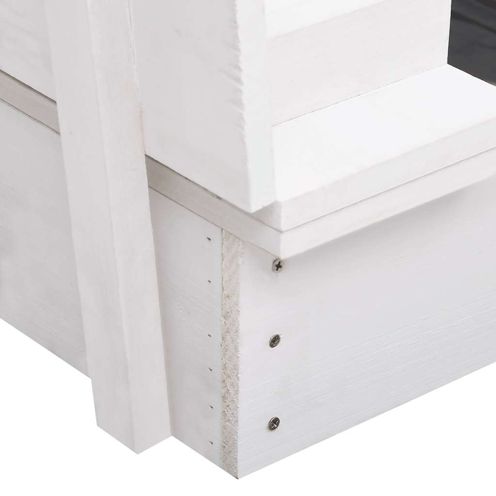 vidaXL Cutie de nisip, alb, 95 x 90 x 15 cm, lemn de brad vidaXL Cutie de nisip, alb, 95 x 90 x 15 cm, lemn de brad