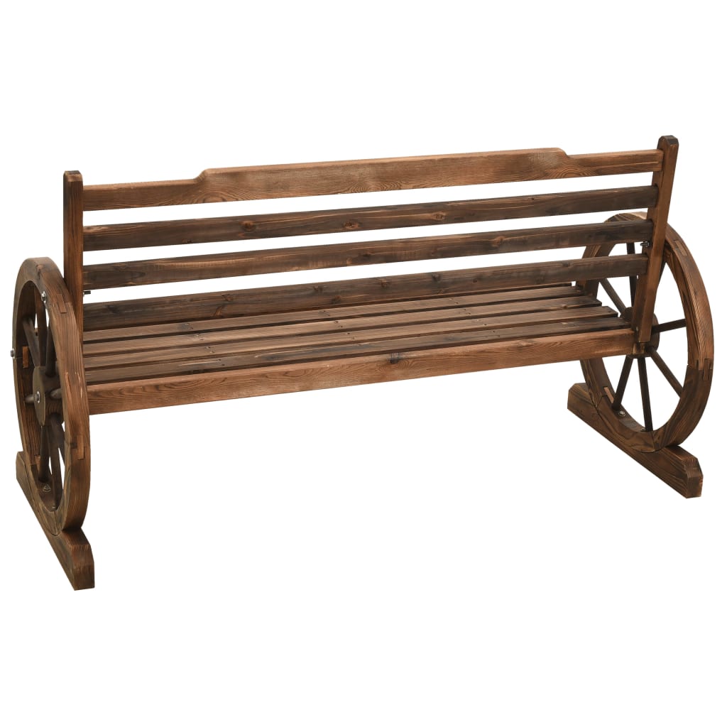 vidaXL Bancă de grădină, 142 cm, lemn masiv de brad
