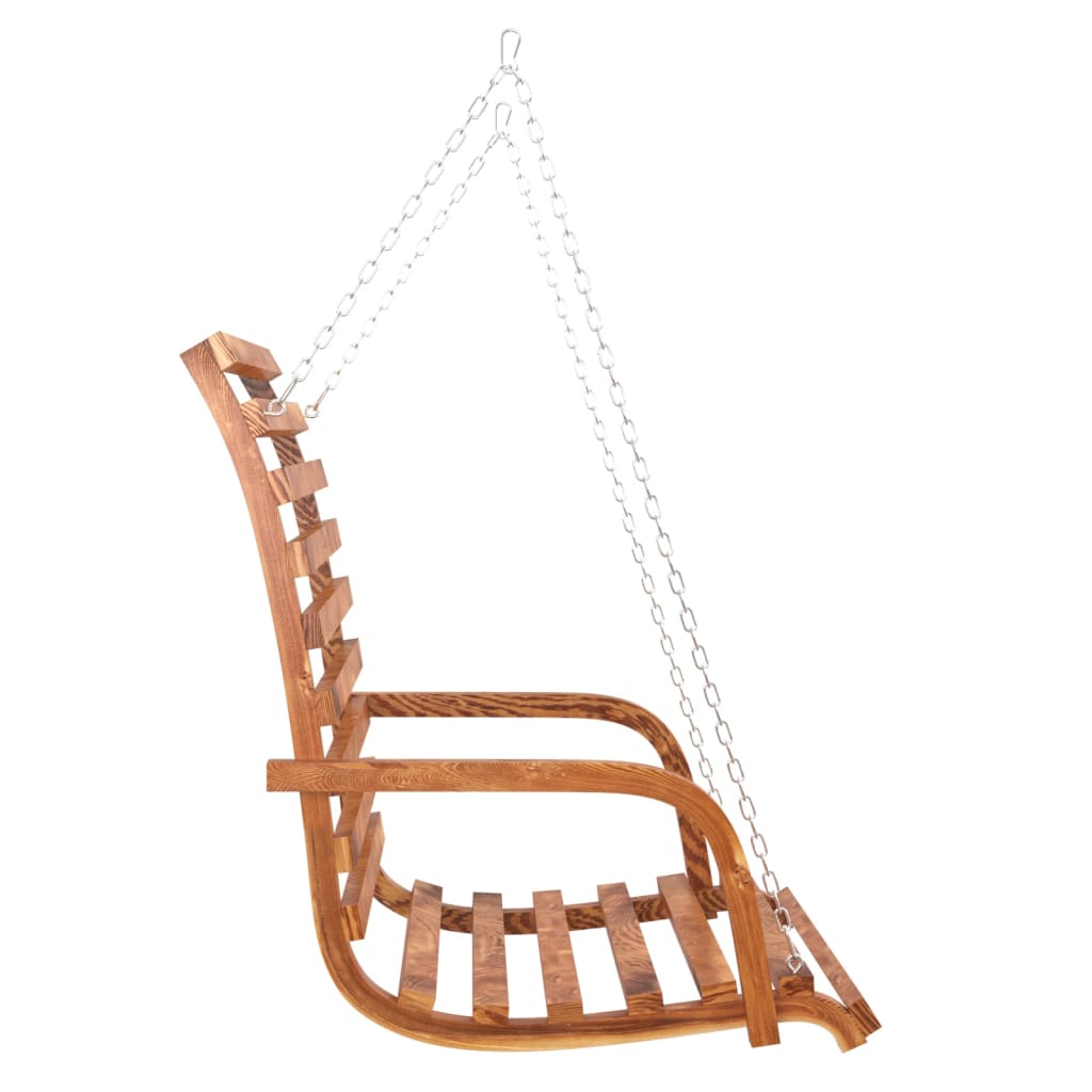 vidaXL Banchetă leagăn, 126x63x92 , lemn masiv curbat cu finisaj tec vidaXL Banchetă leagăn, 126x63x92 , lemn masiv curbat cu finisaj tec