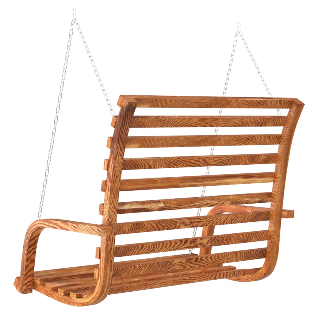 vidaXL Banchetă leagăn, 126x63x92 , lemn masiv curbat cu finisaj tec vidaXL Banchetă leagăn, 126x63x92 , lemn masiv curbat cu finisaj tec