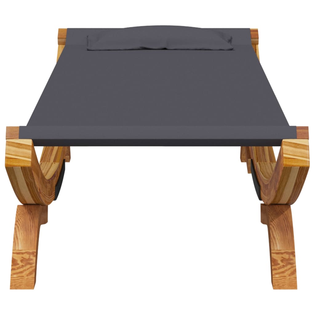 vidaXL Pat de exterior, antracit, 100x188,5x44 cm, lemn masiv curbat vidaXL Pat de exterior, antracit, 100x188,5x44 cm, lemn masiv curbat