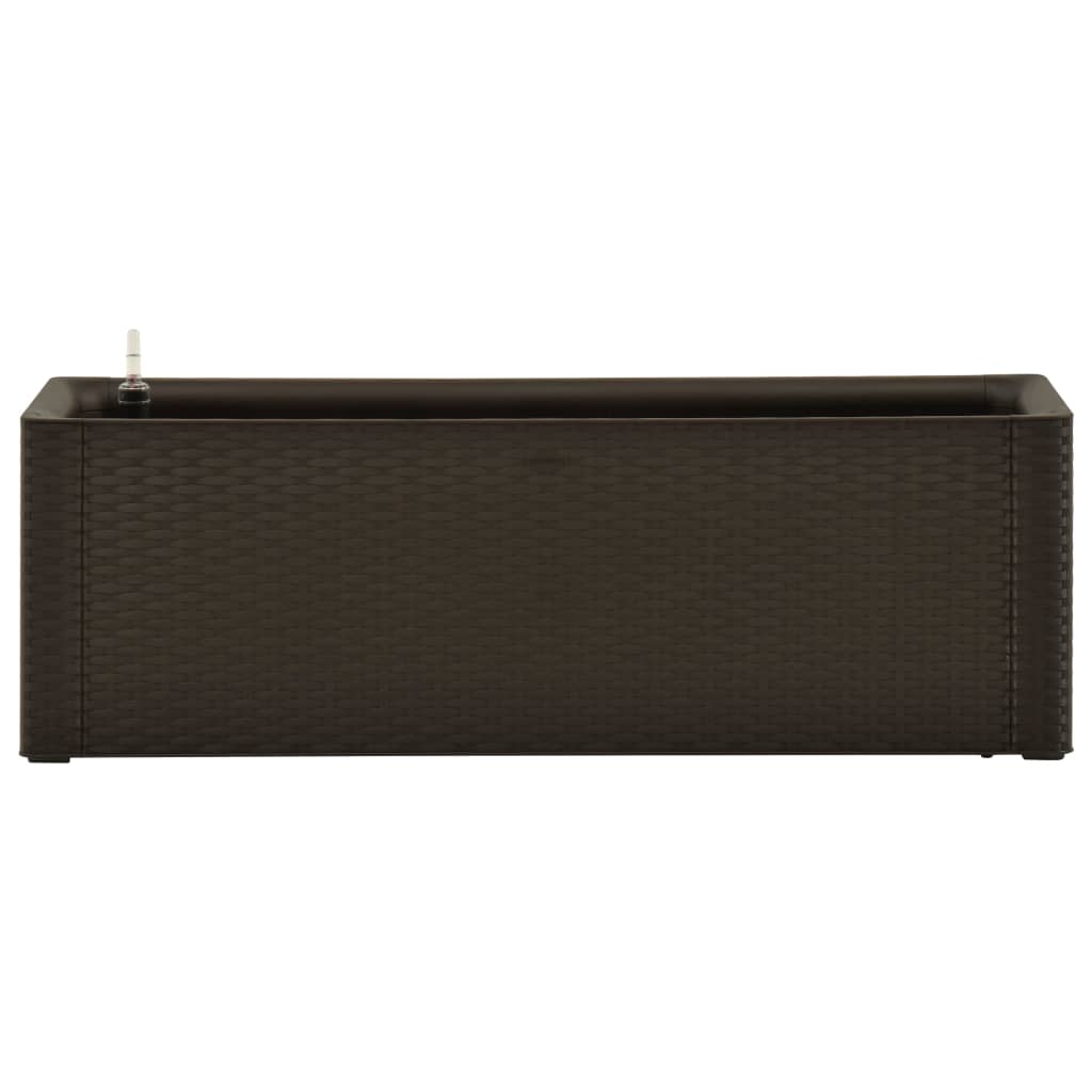 vidaXL Strat înălțat grădină sistem automat udare cafeniu 100x43x33 cm vidaXL Strat înălțat grădină sistem automat udare cafeniu 100x43x33 cm