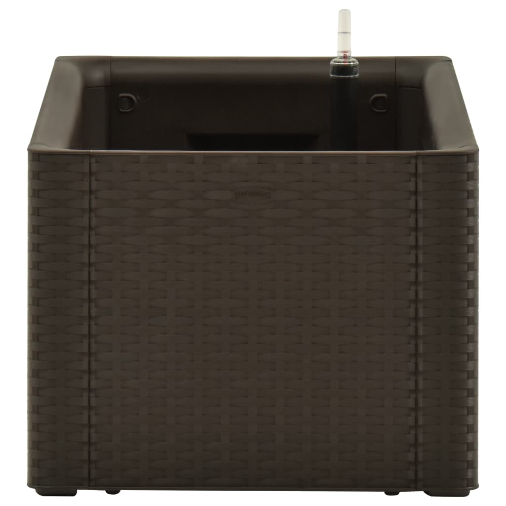 vidaXL Strat înălțat grădină sistem automat udare cafeniu 100x43x33 cm vidaXL Strat înălțat grădină sistem automat udare cafeniu 100x43x33 cm