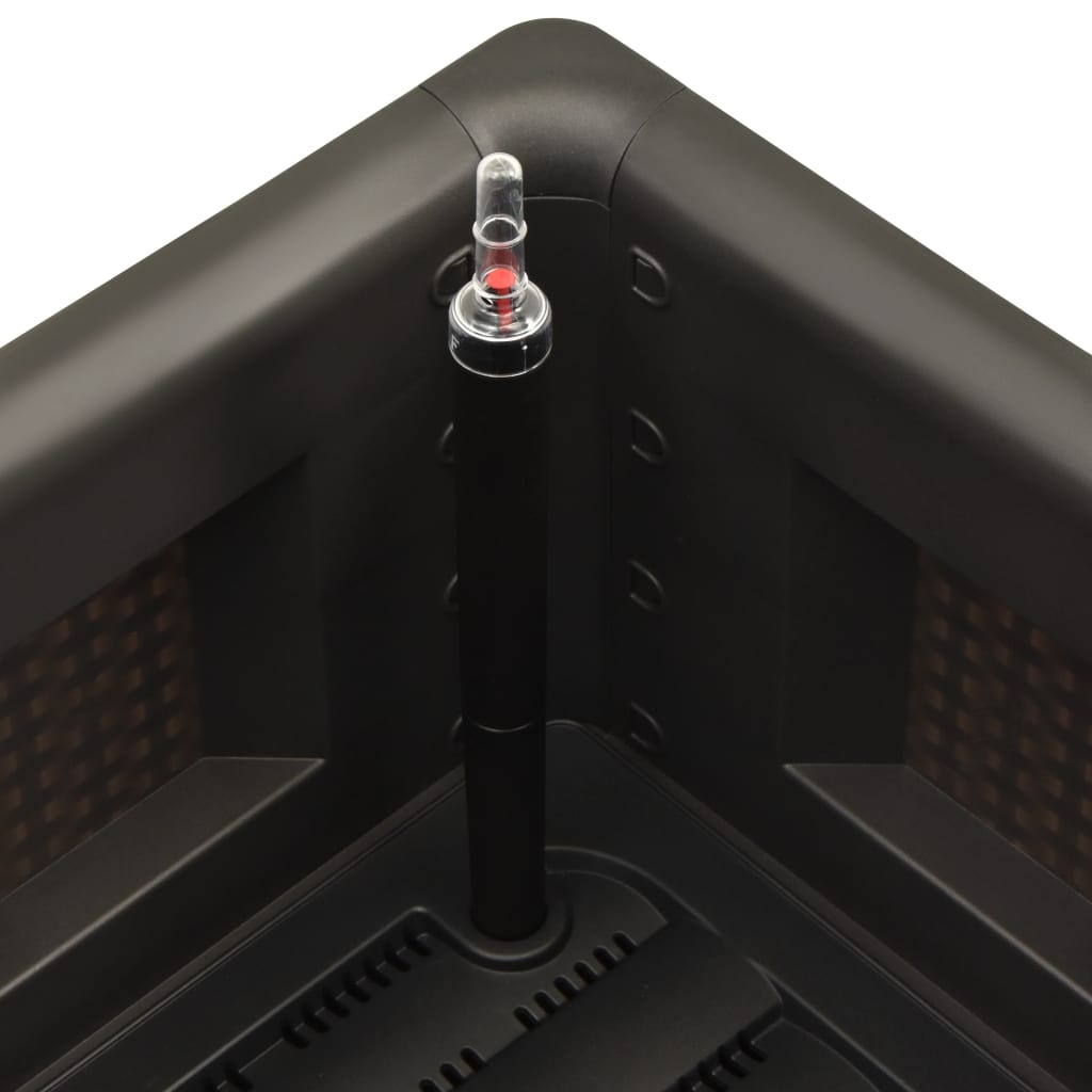 vidaXL Strat înălțat grădină sistem auto-udare, antracit, 100x43x33 cm