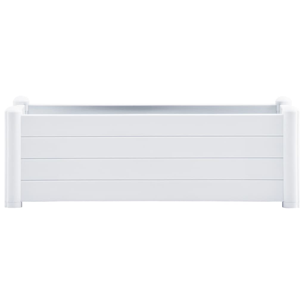 vidaXL Strat înălțat de grădină, alb, 100 x 43 x 35 cm, PP vidaXL Strat înălțat de grădină, alb, 100 x 43 x 35 cm, PP