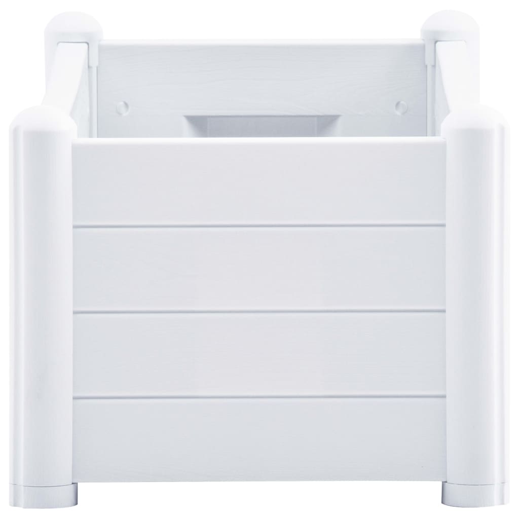 vidaXL Strat înălțat de grădină, alb, 100 x 43 x 35 cm, PP vidaXL Strat înălțat de grădină, alb, 100 x 43 x 35 cm, PP