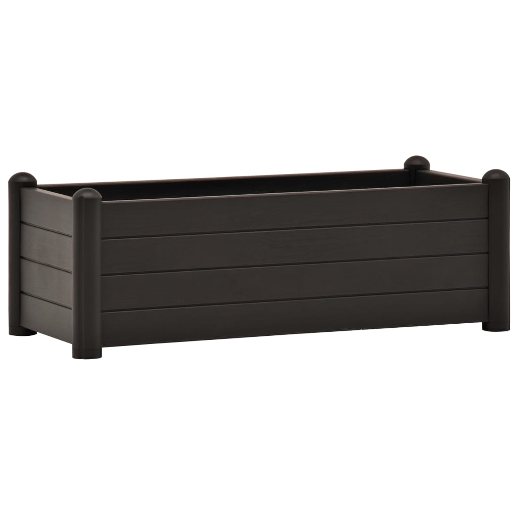 vidaXL Strat înălțat de grădină, antracit, 100 x 43 x 35 cm, PP