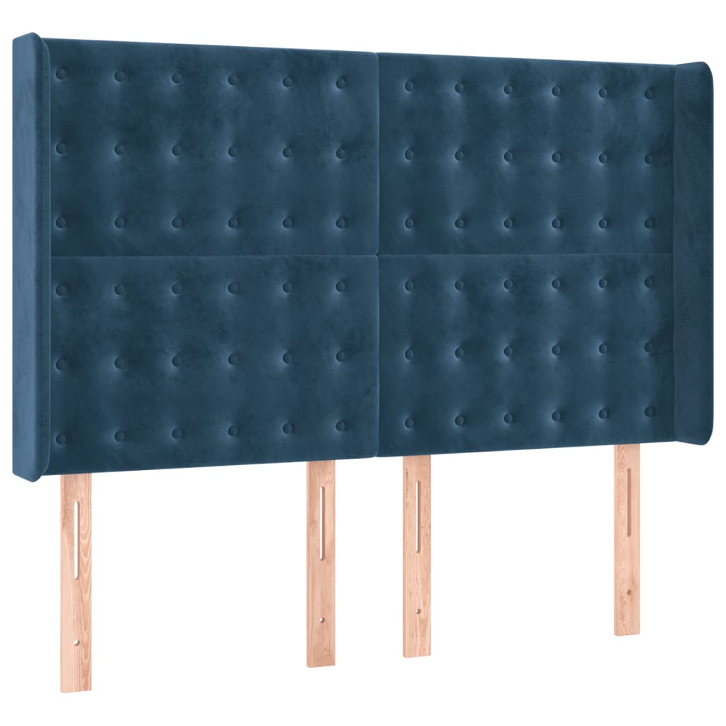 vidaXL Pat cu arcuri, saltea și LED, gri închis, 140x200 cm, catifea