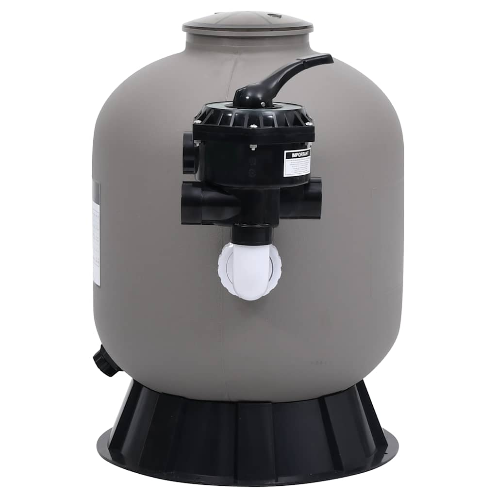 vidaXL Filtru cu nisip de piscină cu supapă 6 căi fixare laterală gri vidaXL Filtru cu nisip de piscină cu supapă 6 căi fixare laterală gri