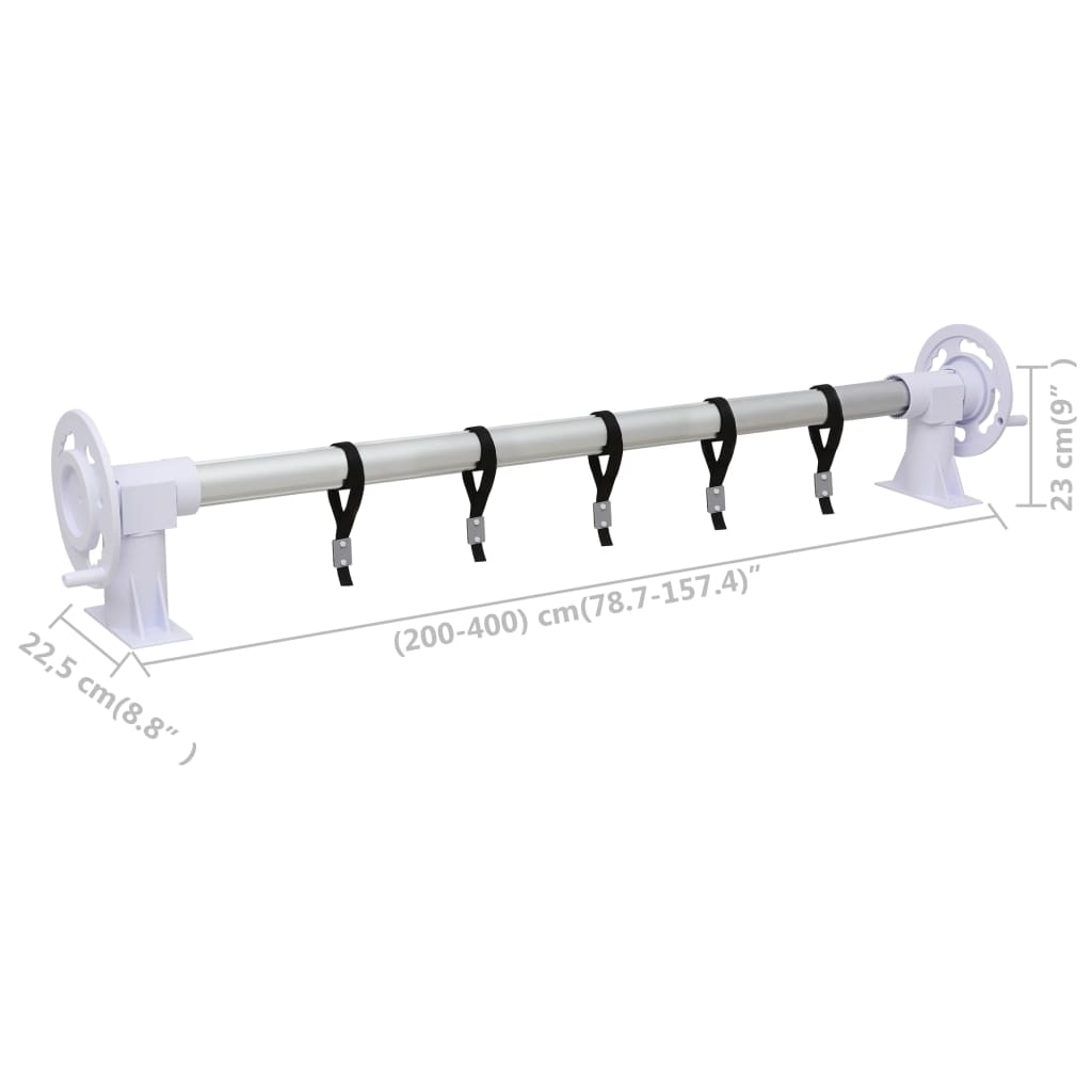 vidaXL Derulator de prelată pentru piscină cu bază din plastic vidaXL Derulator de prelată pentru piscină cu bază din plastic