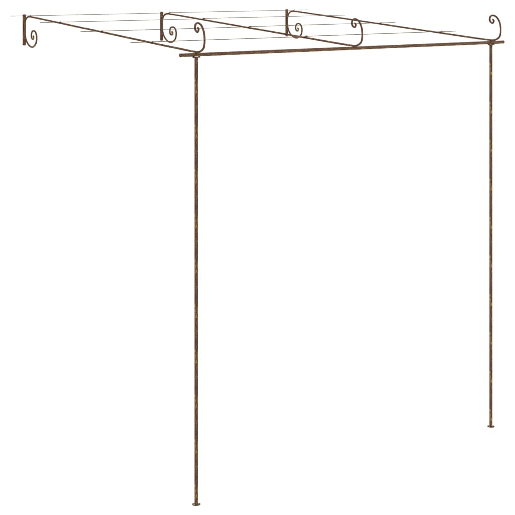 vidaXL Pergolă de grădină, maro antic, 3x3x2,5 m, fier vidaXL Pergolă de grădină, maro antic, 3x3x2,5 m, fier