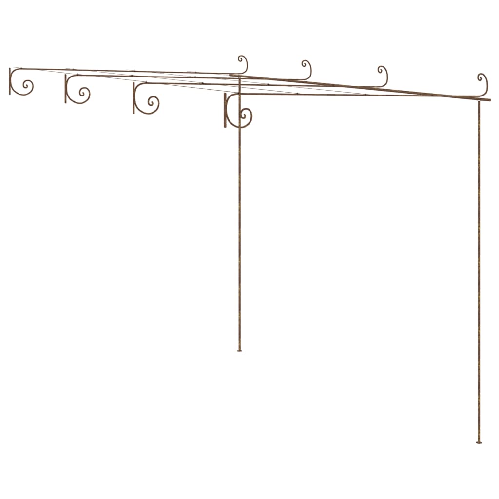 vidaXL Pergolă de grădină, maro antic, 4x3x2,5 m, fier vidaXL Pergolă de grădină, maro antic, 4x3x2,5 m, fier
