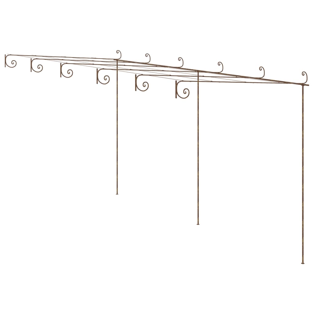 vidaXL Pergolă de grădină, maro antic, 6x3x2,5 m, fier vidaXL Pergolă de grădină, maro antic, 6x3x2,5 m, fier