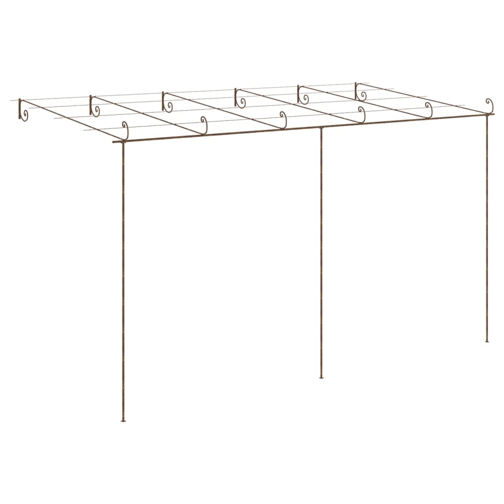 vidaXL Pergolă de grădină, maro antic, 6x3x2,5 m, fier vidaXL Pergolă de grădină, maro antic, 6x3x2,5 m, fier