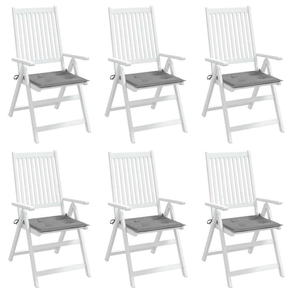 vidaXL Perne scaune grădină 6 buc. gri 40x40x4 cm țesătură Oxford vidaXL Perne scaune grădină 6 buc. gri 40x40x4 cm țesătură Oxford