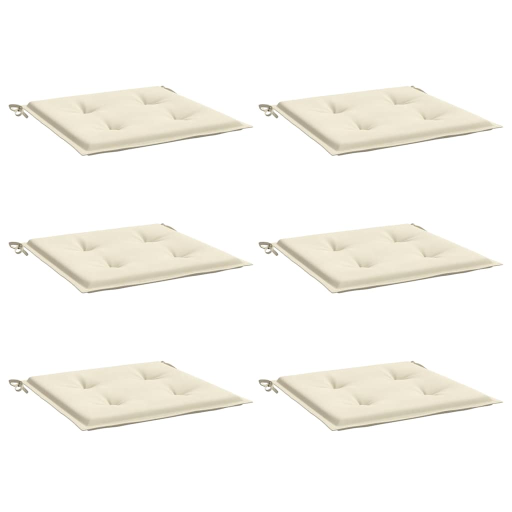 vidaXL Perne scaune grădină 6 buc. crem 40x40x4 cm țesătură Oxford vidaXL Perne scaune grădină 6 buc. crem 40x40x4 cm țesătură Oxford