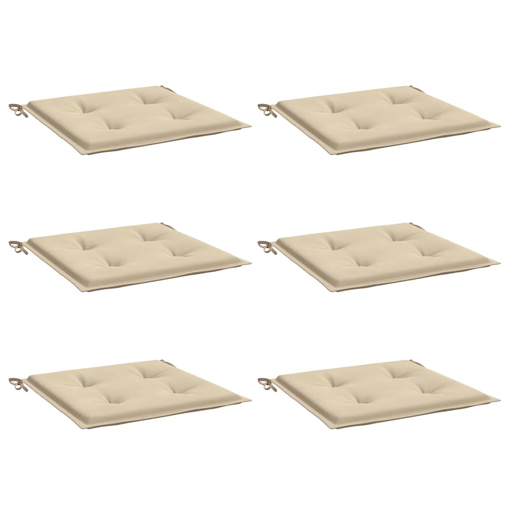 vidaXL Perne scaune grădină 6 buc. bej 40x40x4 cm țesătură Oxford