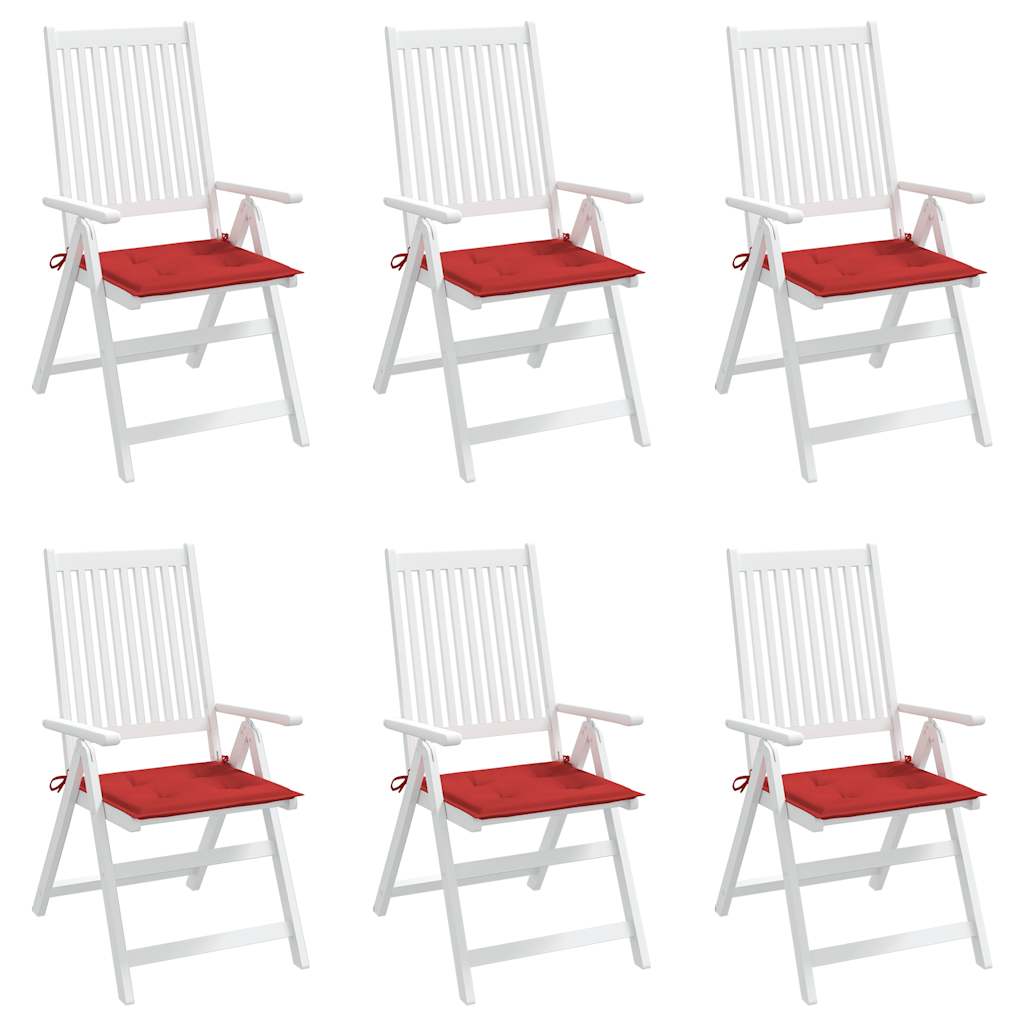 vidaXL Perne scaune grădină 6 buc. roșu 40x40x4 cm țesătură Oxford