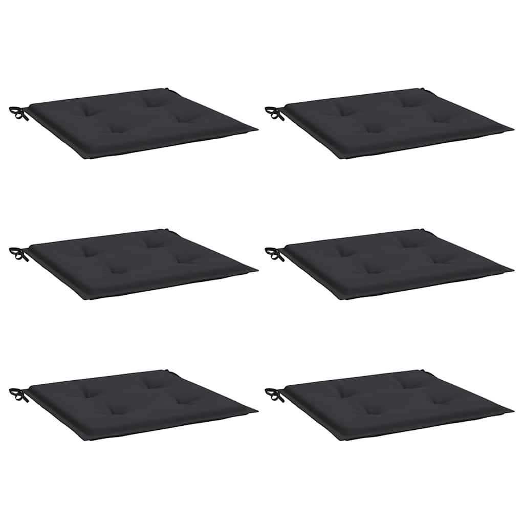 vidaXL Perne scaune grădină 6 buc. negru 40x40x4 cm țesătură Oxford vidaXL Perne scaune grădină 6 buc. negru 40x40x4 cm țesătură Oxford