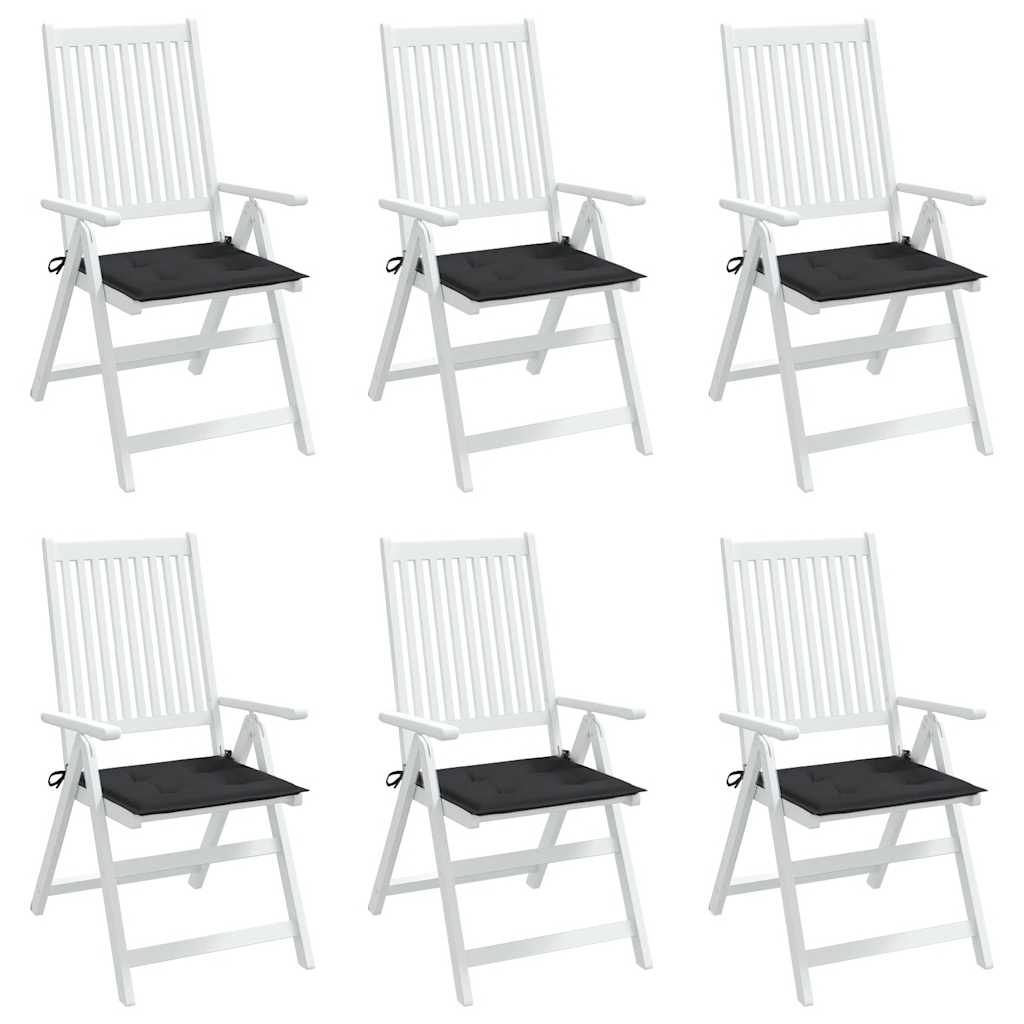 vidaXL Perne scaune grădină 6 buc. negru 40x40x4 cm țesătură Oxford vidaXL Perne scaune grădină 6 buc. negru 40x40x4 cm țesătură Oxford