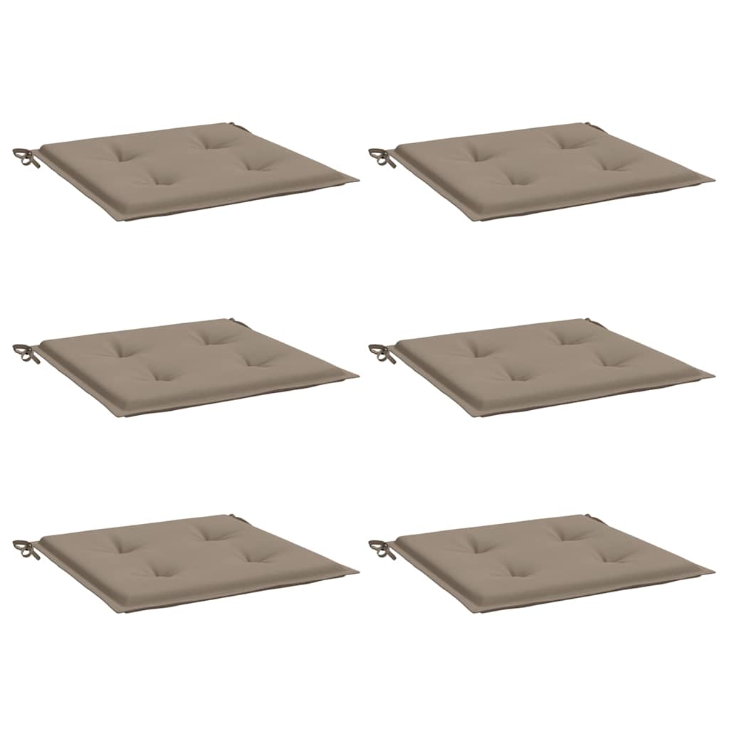 vidaXL Perne scaune grădină 6 buc. gri taupe 40x40x4cm țesătură Oxford vidaXL Perne scaune grădină 6 buc. gri taupe 40x40x4cm țesătură Oxford