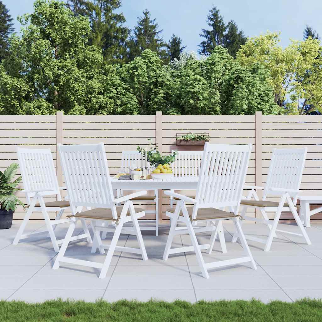 vidaXL Perne scaune grădină 6 buc. gri taupe 40x40x4cm țesătură Oxford vidaXL Perne scaune grădină 6 buc. gri taupe 40x40x4cm țesătură Oxford