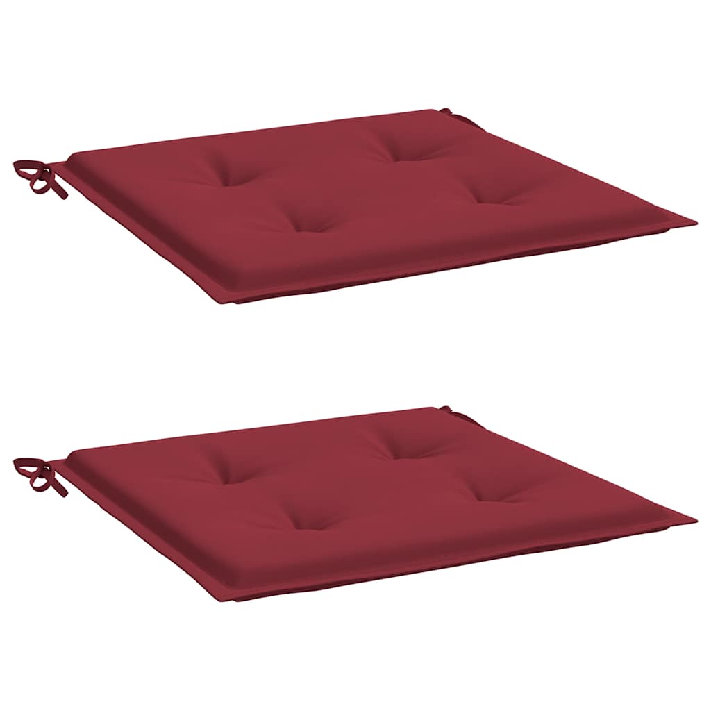 vidaXL Perne scaune grădină 2 buc. roșu vin 40x40x4 cm țesătură Oxford