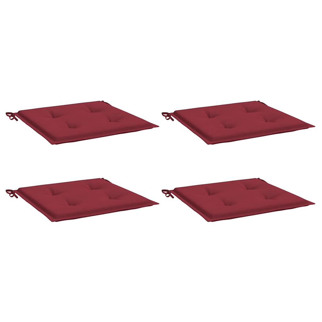 vidaXL Perne scaune grădină 4 buc. roșu vin 40x40x4 cm țesătură Oxford vidaXL Perne scaune grădină 4 buc. roșu vin 40x40x4 cm țesătură Oxford