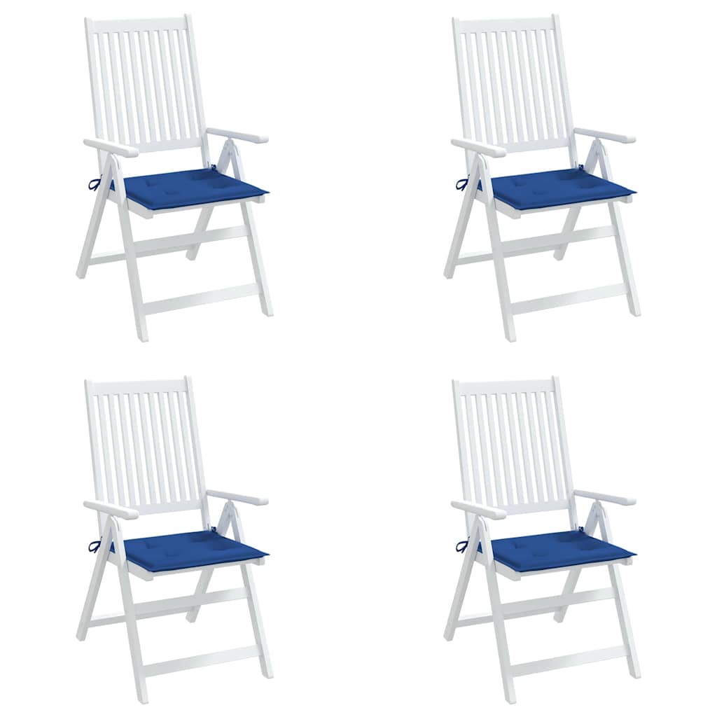 vidaXL Perne scaune grădină 4 buc. albastru 40x40x4 cm țesătură Oxford vidaXL Perne scaune grădină 4 buc. albastru 40x40x4 cm țesătură Oxford