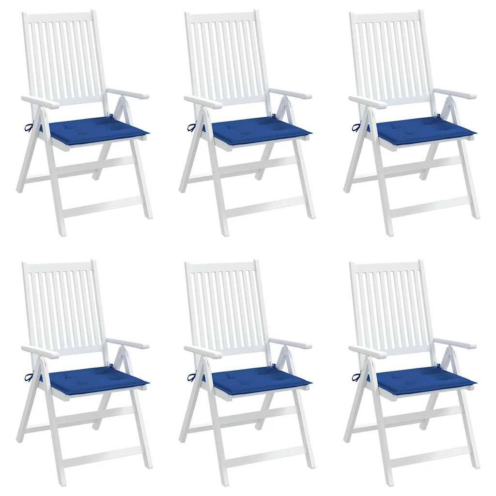vidaXL Perne scaune grădină 6 buc. albastru 40x40x4 cm țesătură Oxford vidaXL Perne scaune grădină 6 buc. albastru 40x40x4 cm țesătură Oxford