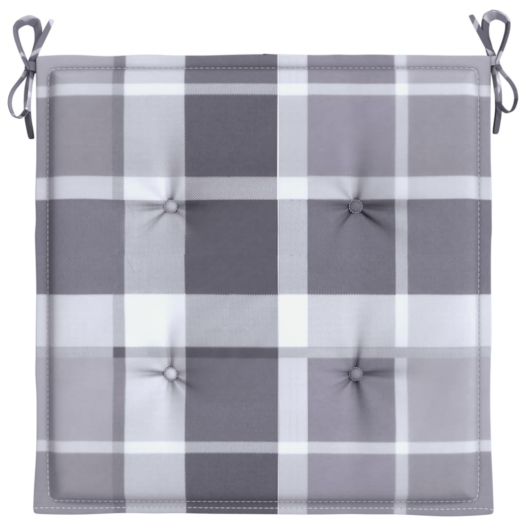 vidaXL Perne de scaun, carouri gri, 2 buc., 40x40x3 cm, textil Oxford vidaXL Perne de scaun, carouri gri, 2 buc., 40x40x3 cm, textil Oxford
