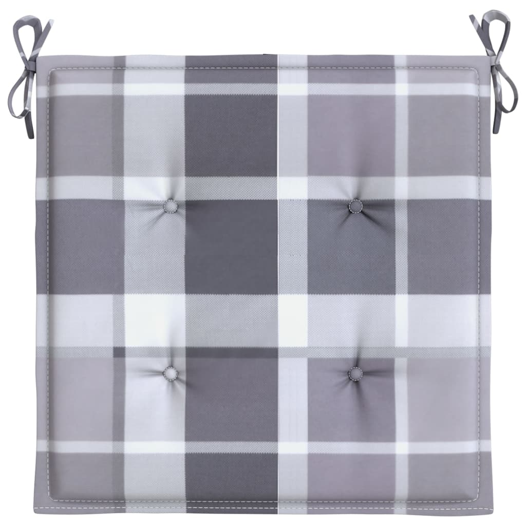vidaXL Perne de scaun, carouri gri, 4 buc., 40x40x3 cm, textil Oxford vidaXL Perne de scaun, carouri gri, 4 buc., 40x40x3 cm, textil Oxford