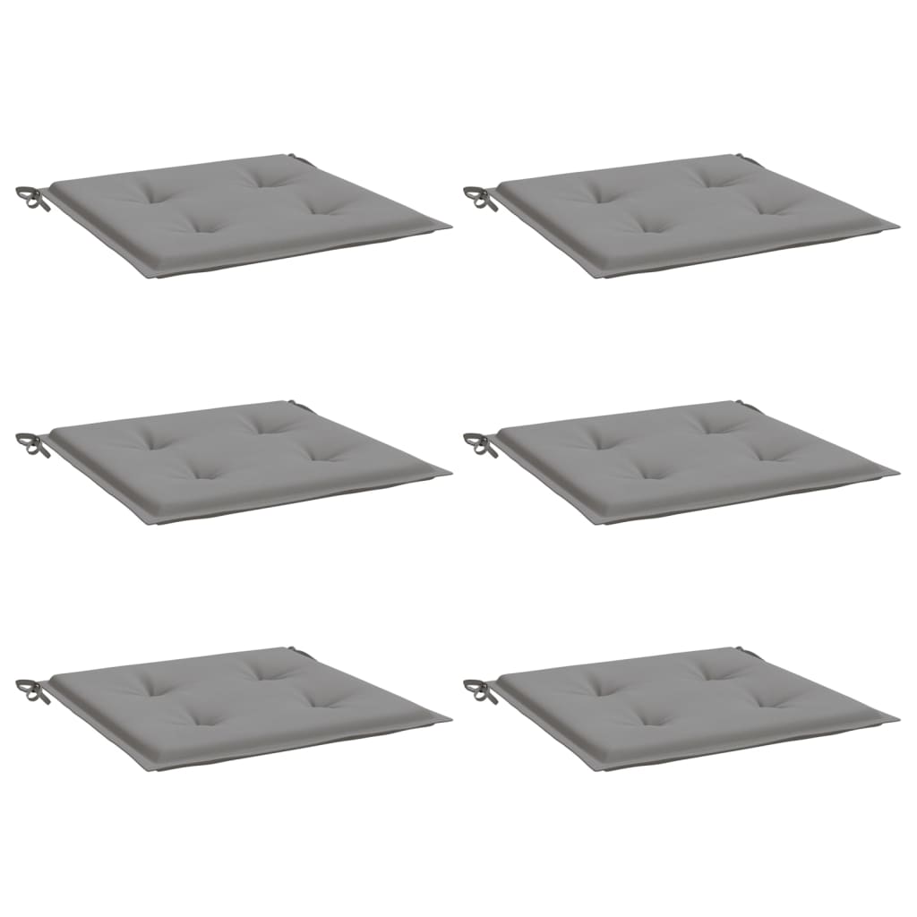 vidaXL Perne scaune de grădină 6 buc. gri 50x50x3 cm țesătură Oxford vidaXL Perne scaune de grădină 6 buc. gri 50x50x3 cm țesătură Oxford