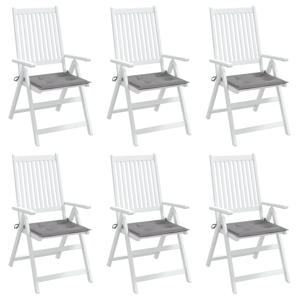 vidaXL Perne scaune de grădină 6 buc. gri 50x50x3 cm țesătură Oxford vidaXL Perne scaune de grădină 6 buc. gri 50x50x3 cm țesătură Oxford