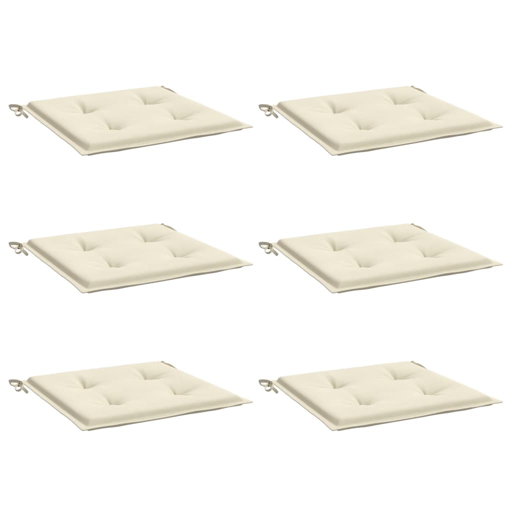 vidaXL Perne scaune de grădină 6 buc. crem 50x50x3 cm țesătură Oxford vidaXL Perne scaune de grădină 6 buc. crem 50x50x3 cm țesătură Oxford